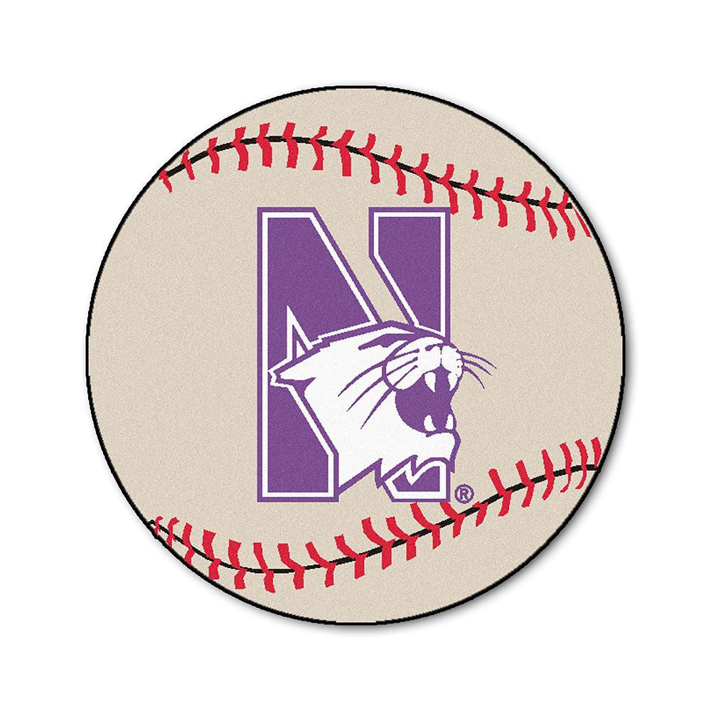 Northwestern Wildcats Ncaa "baseball" Round Floor Mat (29")