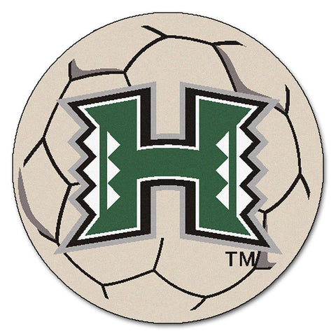 Hawaii Rainbow Warriors Ncaa "soccer Ball" Round Floor Mat (29")