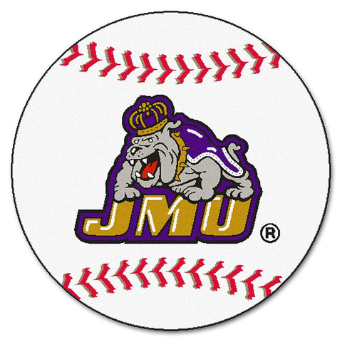 James Madison Dukes Ncaa "baseball" Round Floor Mat (29")