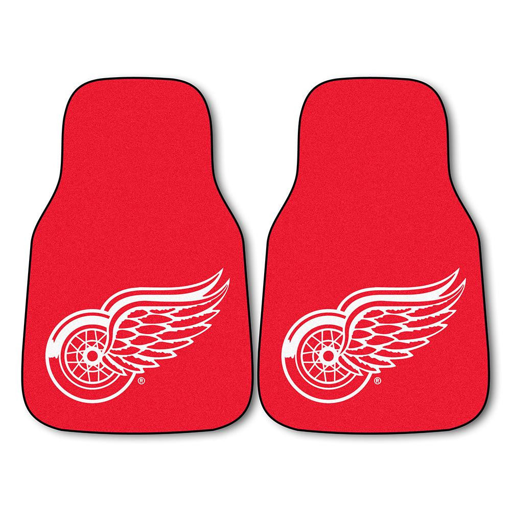 Detroit Red Wings NHL 2-Piece Printed Carpet Car Mats (18x27)