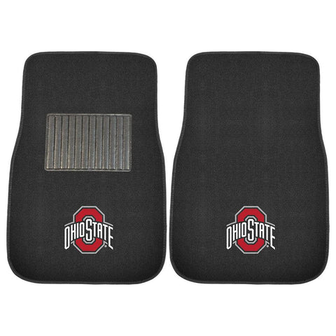 Ohio State Buckeyes Ncaa 2-pc Embroidered Car Mat Set