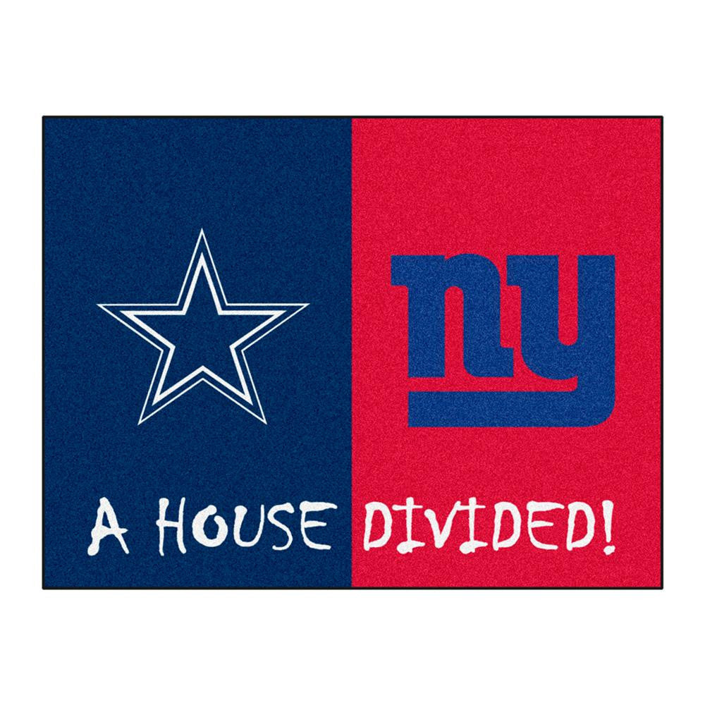 Dallas Cowboys-New York Giants NFL House Divided NFL All-Star Floor Mat (34x45)
