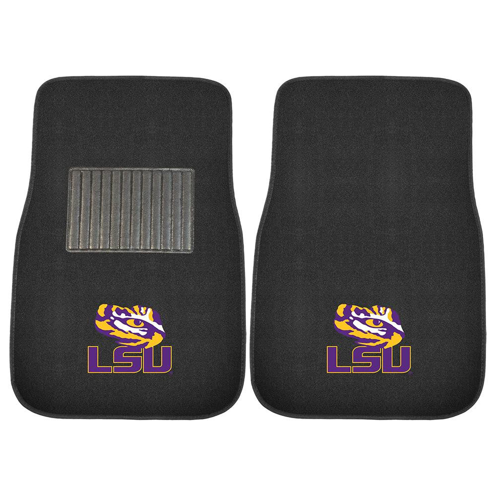 Lsu Tigers Ncaa 2-pc Embroidered Car Mat Set