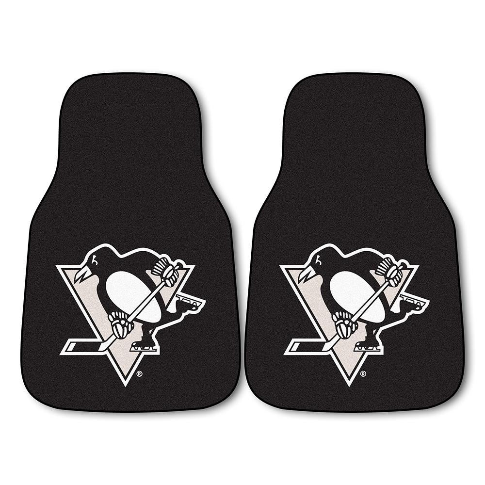 Pittsburgh Penguins NHL 2-Piece Printed Carpet Car Mats (18x27)