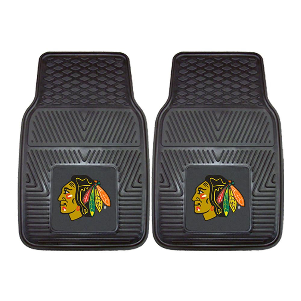 Chicago Blackhawks NHL Heavy Duty 2-Piece Vinyl Car Mats (18x27)