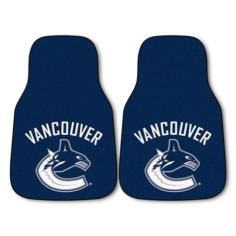 Vancouver Canucks NHL 2-Piece Printed Carpet Car Mats (18x27)
