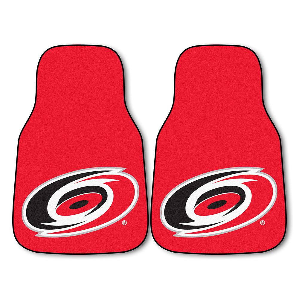 Carolina Hurricanes NHL 2-Piece Printed Carpet Car Mats (18x27)