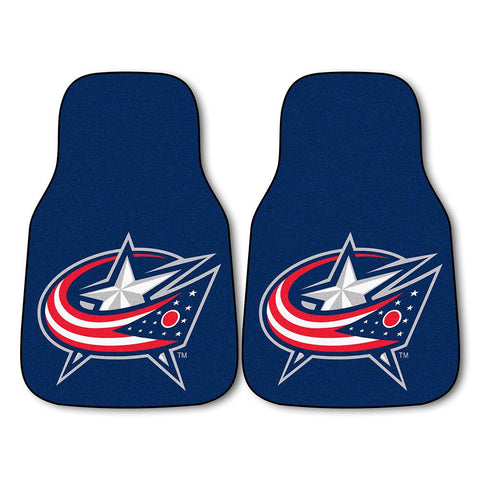 Columbus Blue Jackets NHL 2-Piece Printed Carpet Car Mats (18x27)
