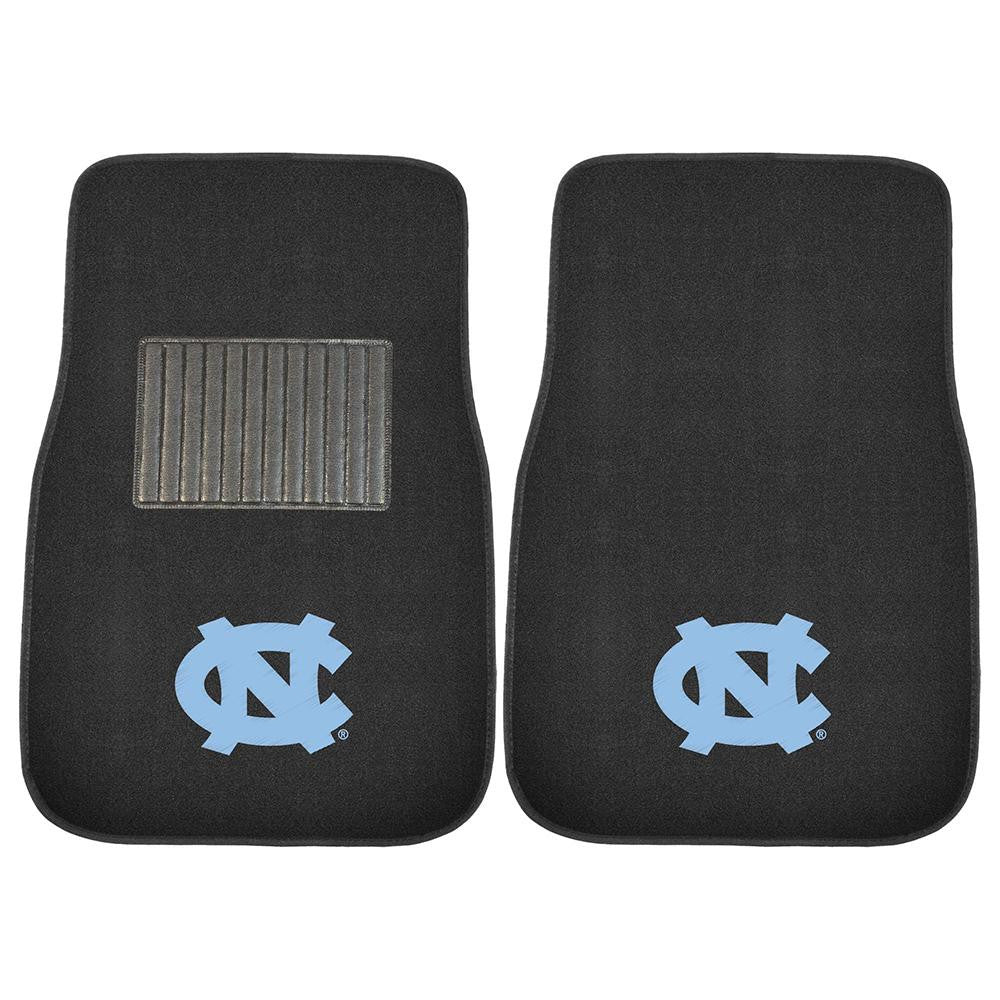 North Carolina Tar Heels Ncaa 2-pc Embroidered Car Mat Set