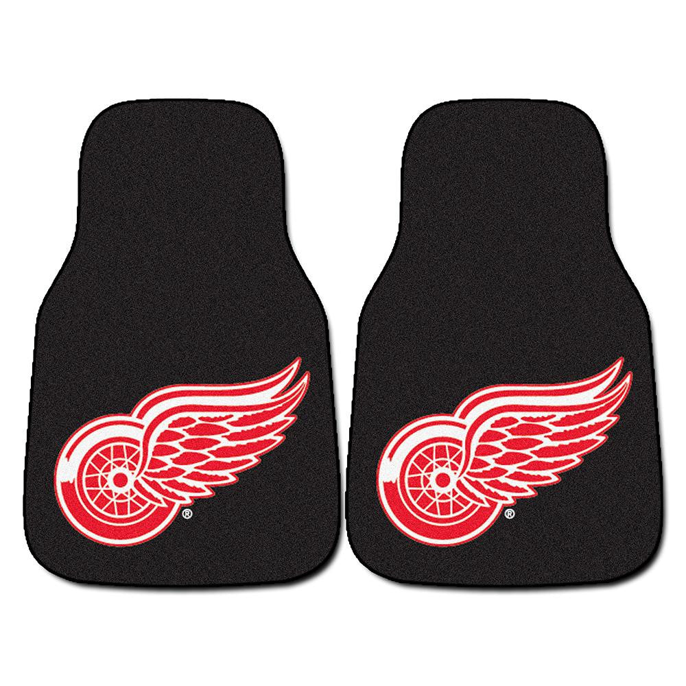 Detroit Red Wings NHL 2-Piece Printed Carpet Car Mats (18x27)