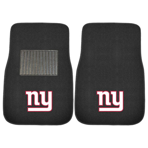 New York Giants NFL 2-pc Embroidered Car Mat Set