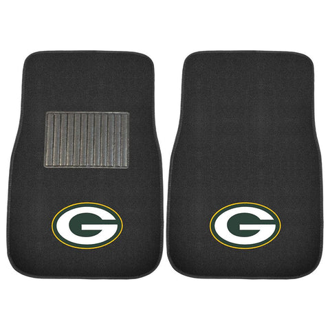 Green Bay Packers NFL 2-pc Embroidered Car Mat Set