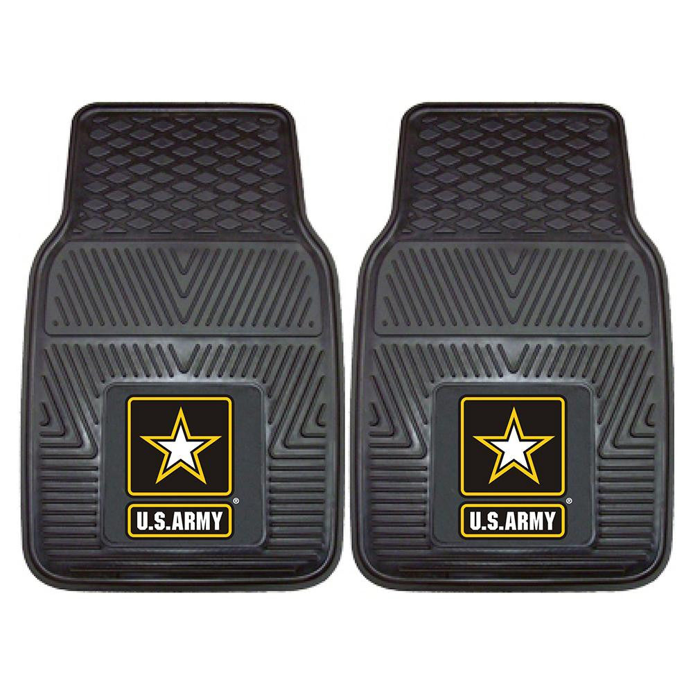 Us Army Armed Forces Heavy Duty 2-piece Vinyl Car Mats (18"x27")