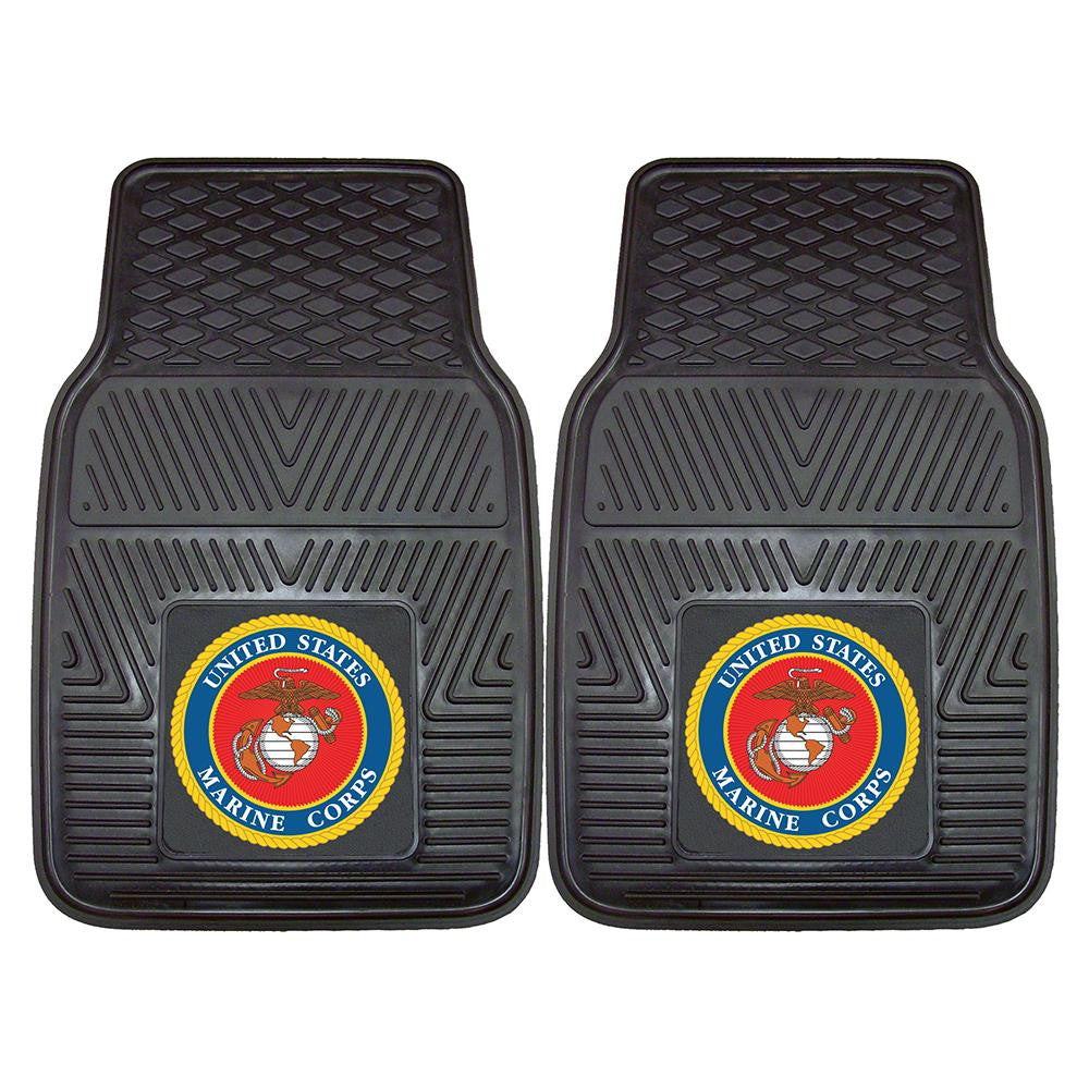 Us Marines Armed Forces Heavy Duty 2-piece Vinyl Car Mats (18"x27")