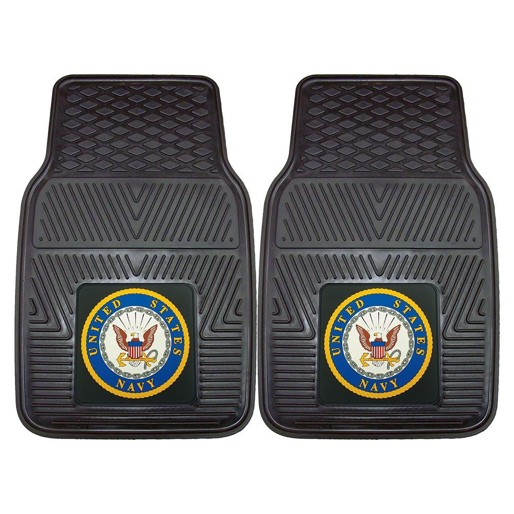 Us Navy Armed Forces Heavy Duty 2-piece Vinyl Car Mats (18"x27")