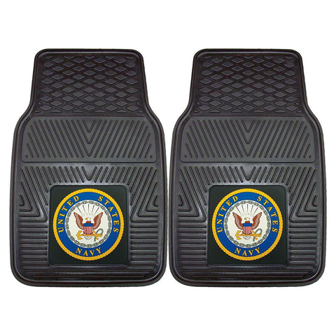 Us Navy Armed Forces Heavy Duty 2-piece Vinyl Car Mats (18"x27")