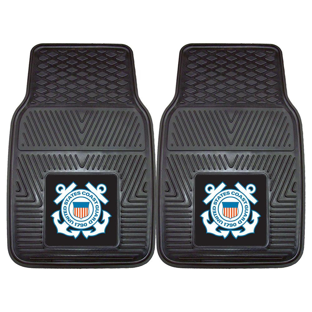 Us Coast Guard Armed Forces Heavy Duty 2-piece Vinyl Car Mats (18"x27")