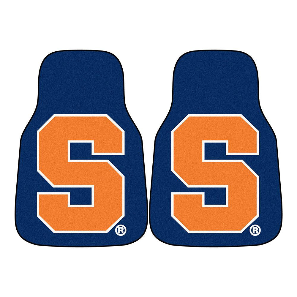 Syracuse Orangemen Ncaa 2-piece Printed Carpet Car Mats (18x27)