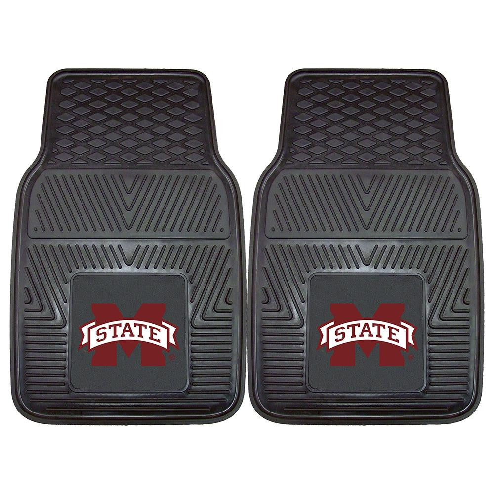 Mississippi State Bulldogs Ncaa Heavy Duty 2-piece Vinyl Car Mats (18"x27")