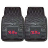 Mississippi Rebels Ncaa Heavy Duty 2-piece Vinyl Car Mats (18"x27")