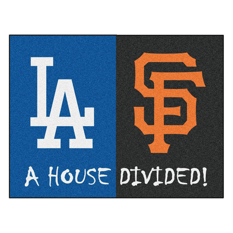 Dodgers - Giants MLB House Divided NFL All-Star Floor Mat (34x45)