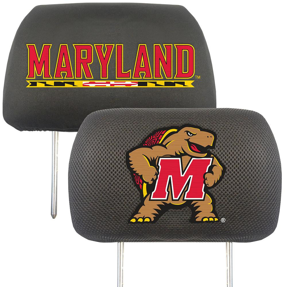 Maryland Terps Ncaa Polyester Head Rest Cover (2 Pack)