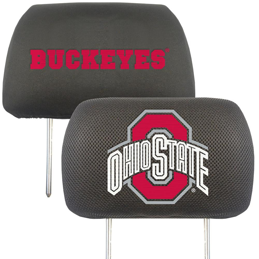 Ohio State Buckeyes Ncaa Polyester Head Rest Cover (2 Pack)