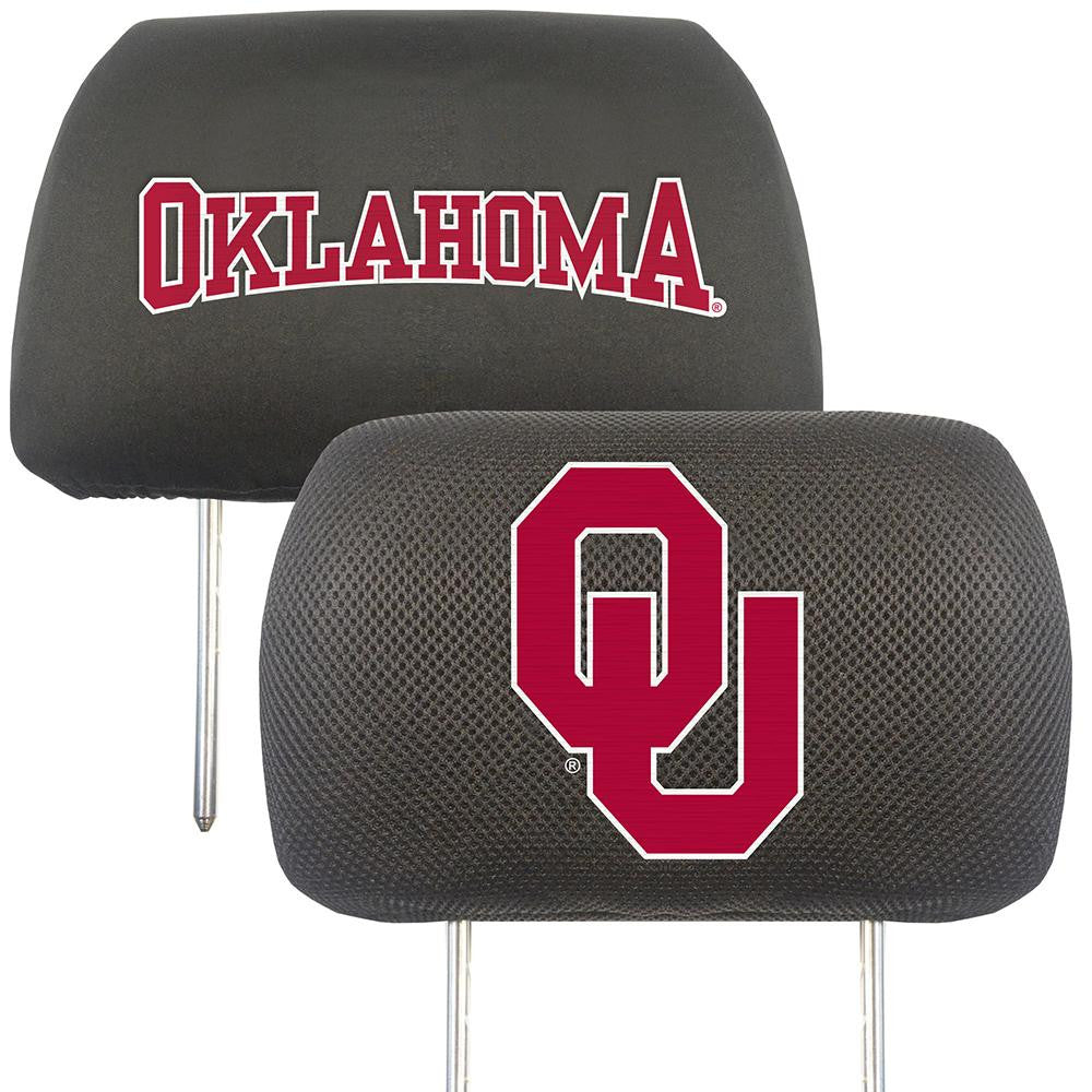 Oklahoma Sooners Ncaa Polyester Head Rest Cover (2 Pack)