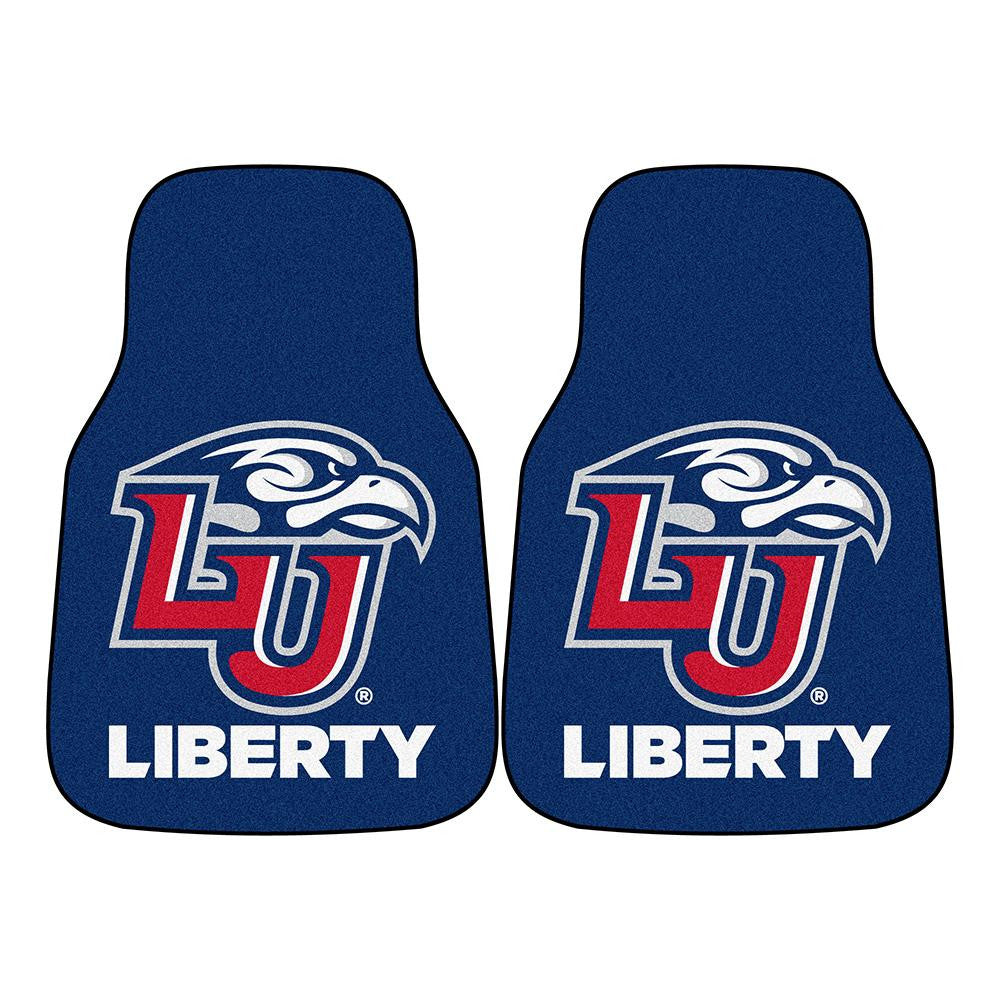 Liberty Flames Ncaa 2-piece Printed Carpet Car Mats (18x27)