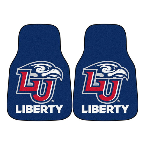 Liberty Flames Ncaa 2-piece Printed Carpet Car Mats (18x27)