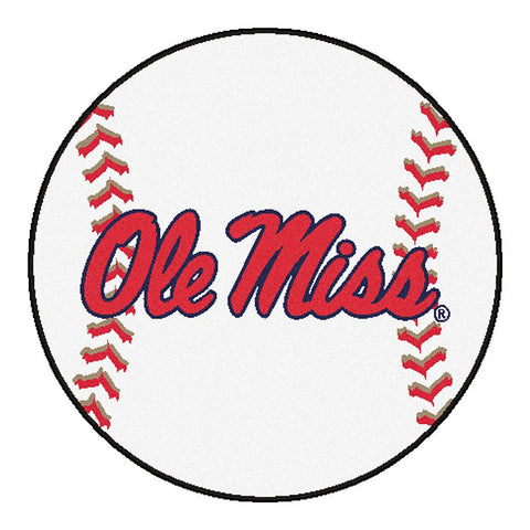 Mississippi Rebels Ncaa "baseball" Round Floor Mat (29")