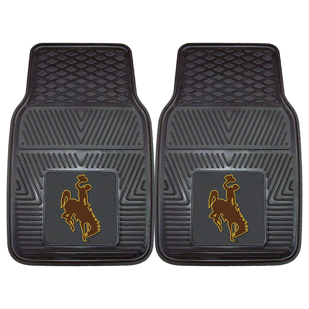 Wyoming Cowboys Ncaa Heavy Duty 2-piece Vinyl Car Mats (18"x27")