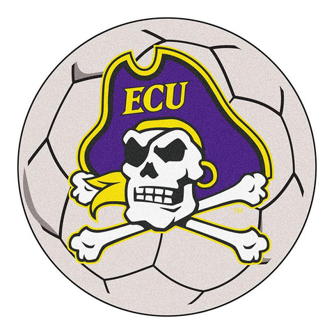East Carolina Pirates Ncaa "soccer Ball" Round Floor Mat (29")