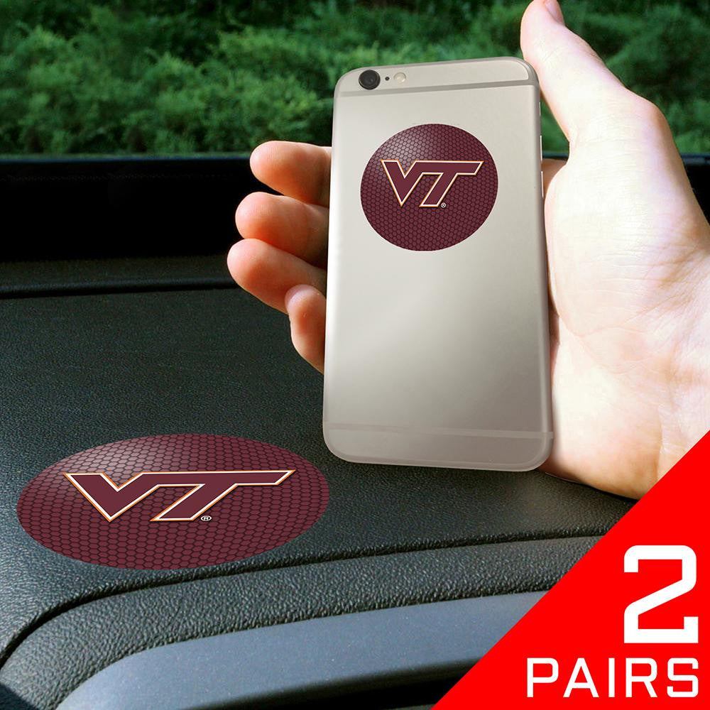 Virginia Tech Hokies Ncaa "get A Grip" Cell Phone Grip Accessory (2 Piece Set)