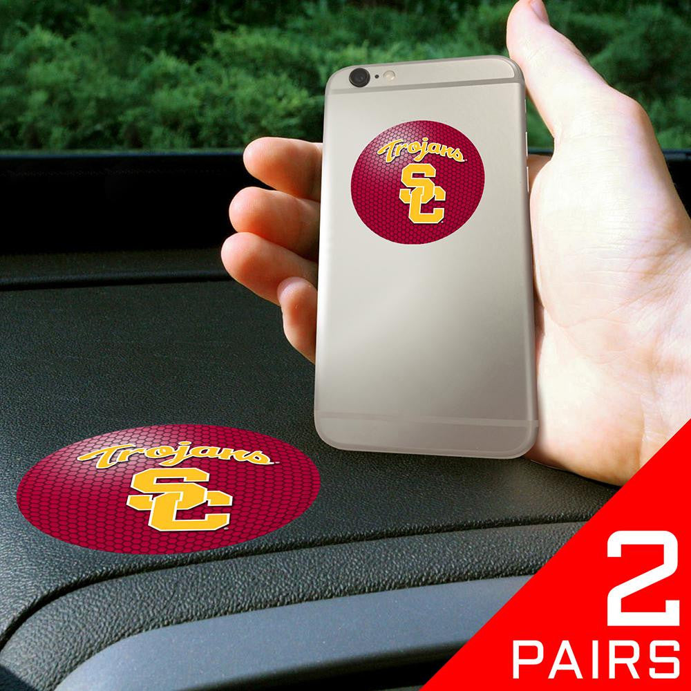 Usc Trojans Ncaa "get A Grip" Cell Phone Grip Accessory (2 Piece Set)