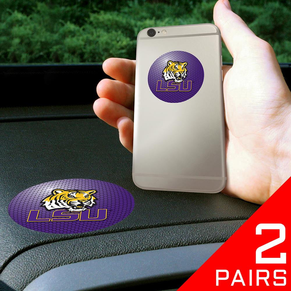 Lsu Tigers Ncaa "get A Grip" Cell Phone Grip Accessory (2 Piece Set)