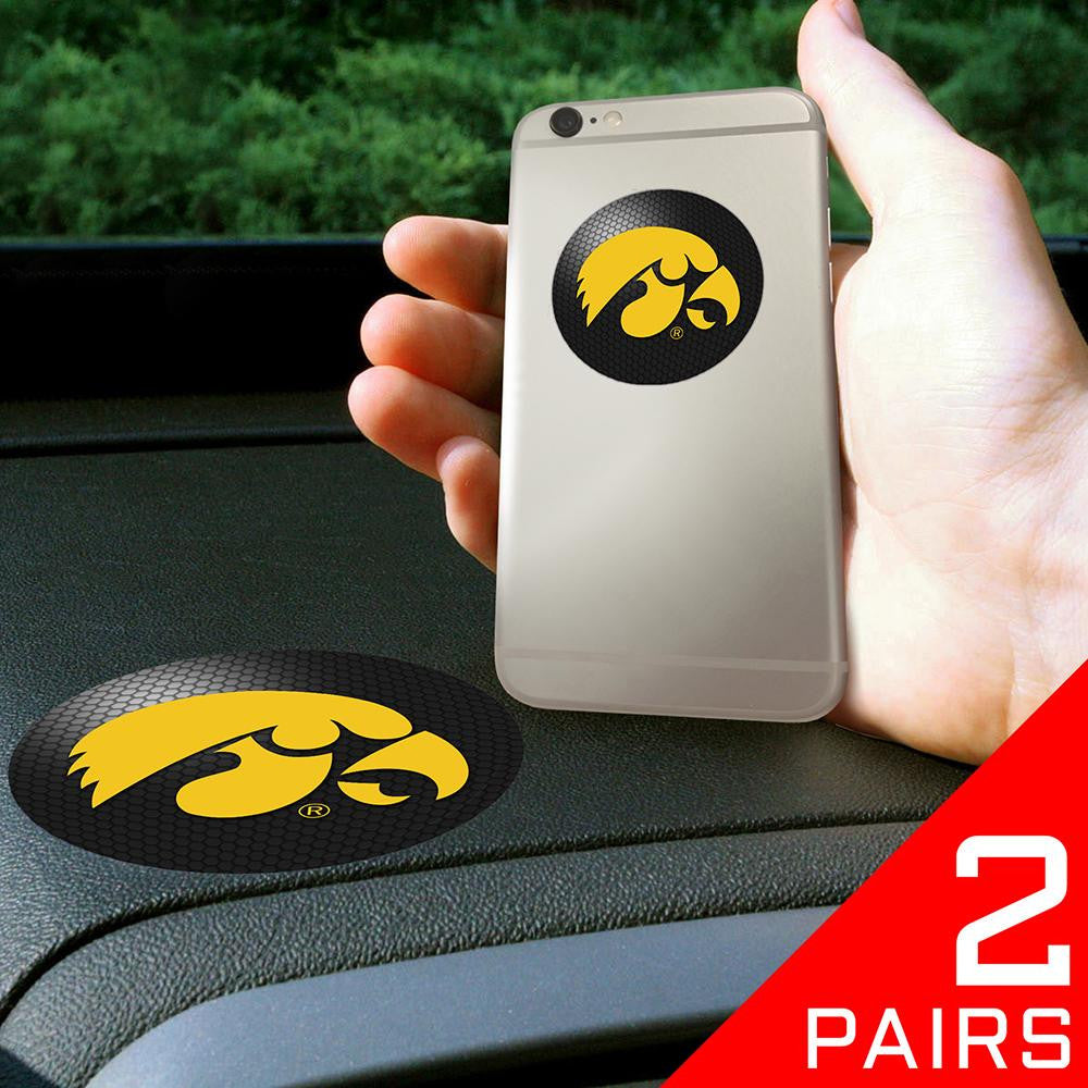 Iowa Hawkeyes Ncaa "get A Grip" Cell Phone Grip Accessory (2 Piece Set)