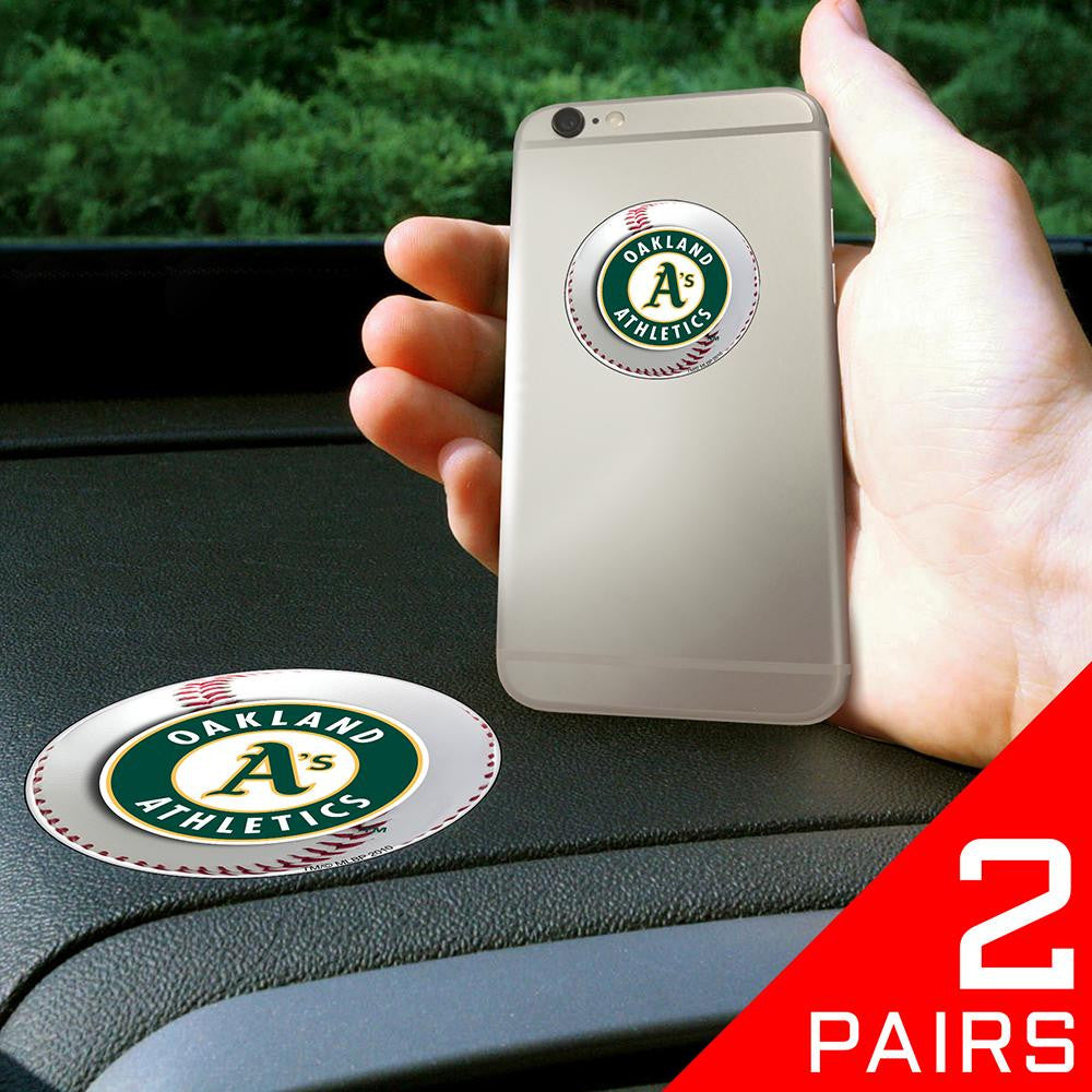 Oakland Athletics MLB Get a Grip Cell Phone Grip Accessory (2 Piece Set)