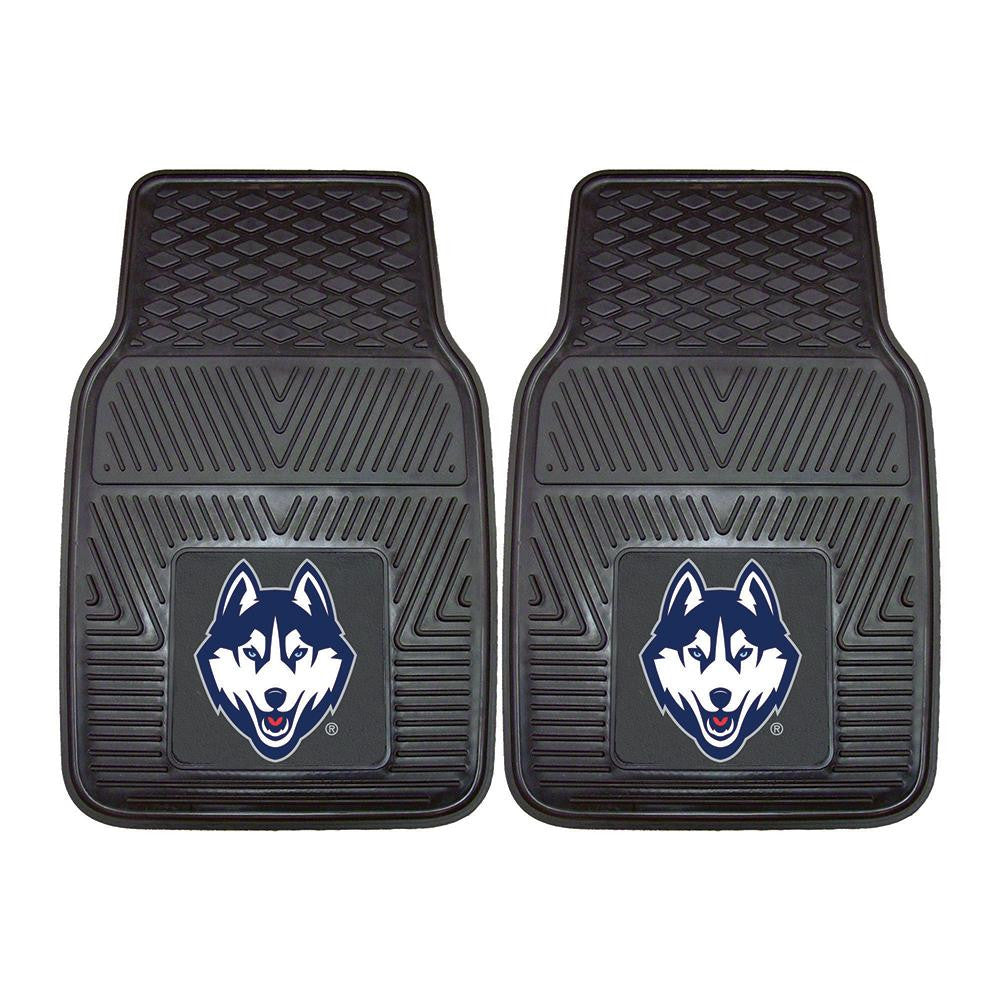 Connecticut Huskies Ncaa Heavy Duty 2-piece Vinyl Car Mats (18"x27")