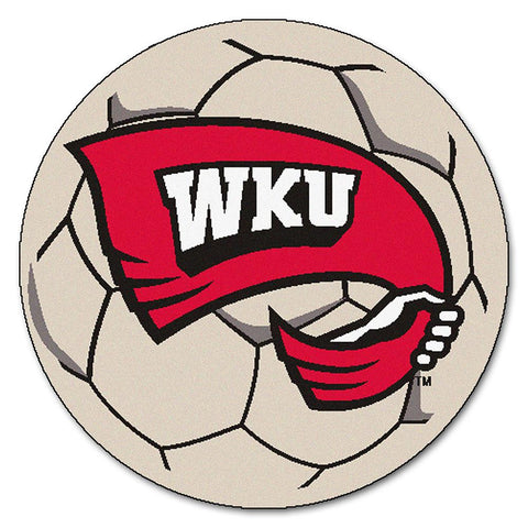 Western Kentucky Hilltoppers Ncaa "soccer Ball" Round Floor Mat (29")