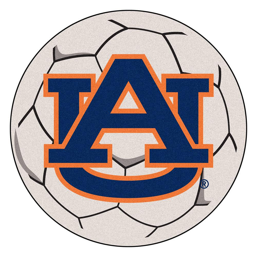 Auburn Tigers Ncaa "soccer Ball" Round Floor Mat (29") Au Logo