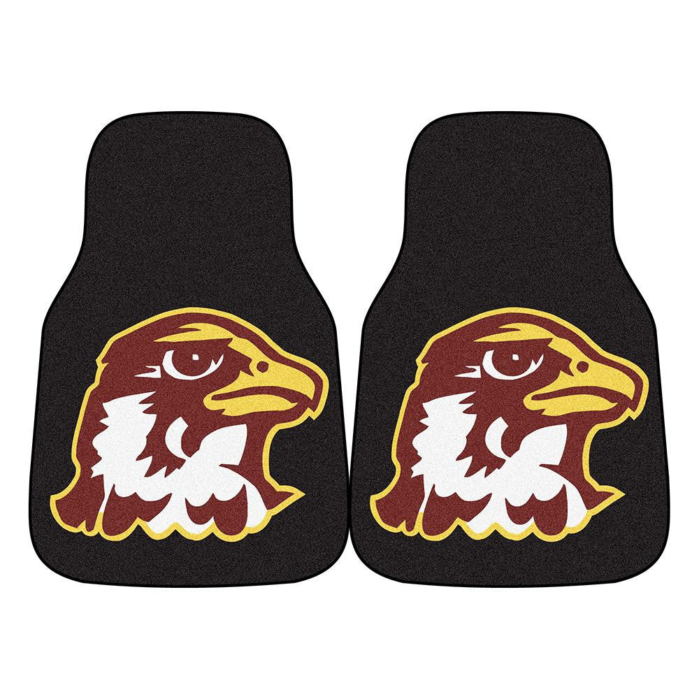 Quincy University Ncaa 2-piece Printed Carpet Car Mats (18"x27")