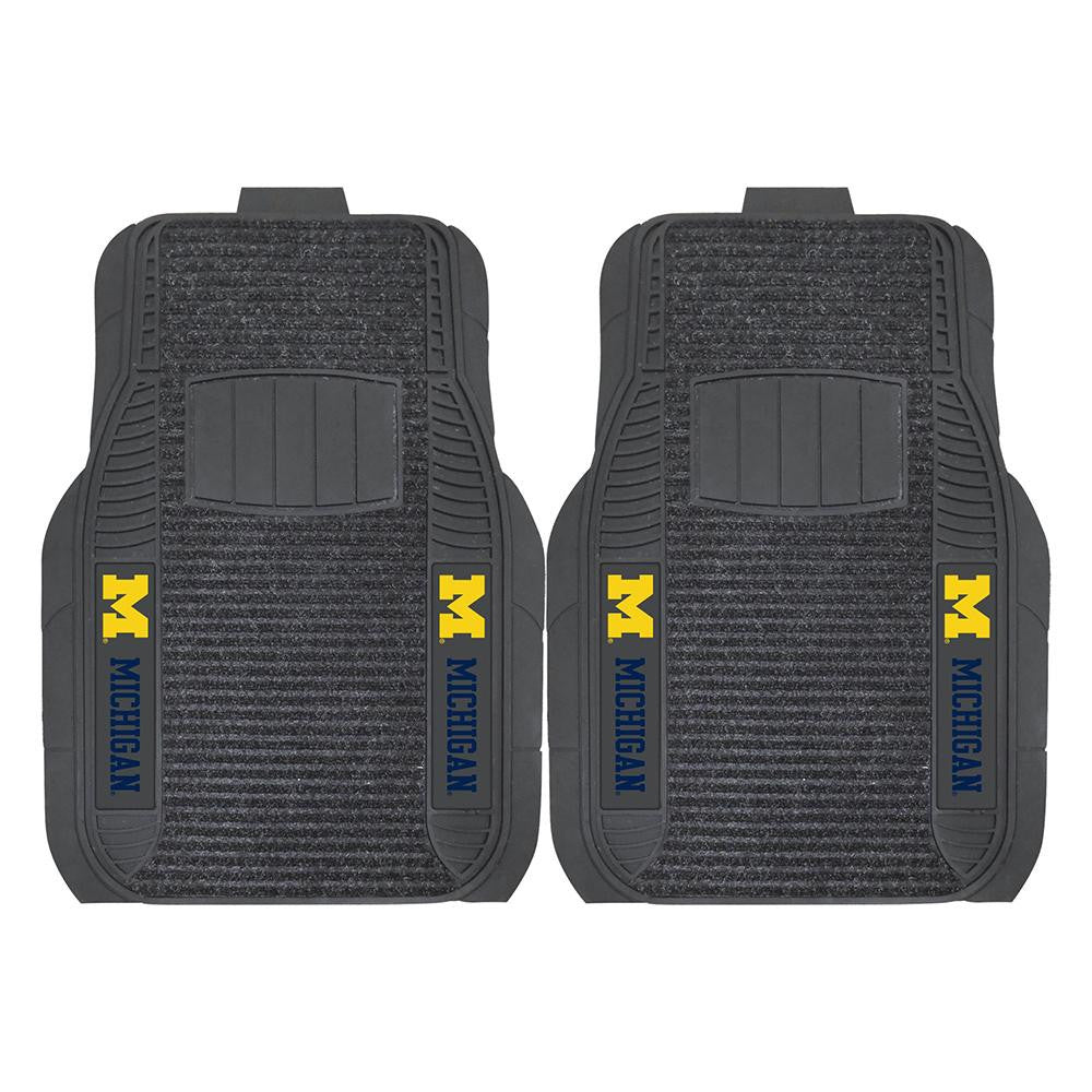 Michigan Wolverines Ncaa Deluxe 2-piece Vinyl Car Mats (20"x27")