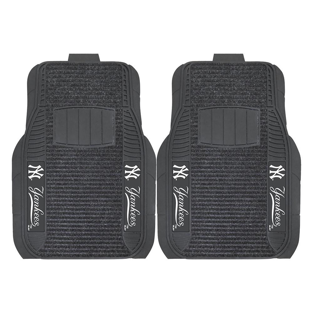 New York Yankees MLB Deluxe 2-Piece Vinyl Car Mats (20x27)