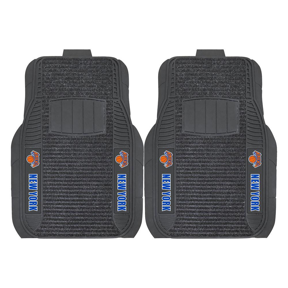 New York Knicks NBA Deluxe 2-Piece Vinyl Car Mats (20x27)