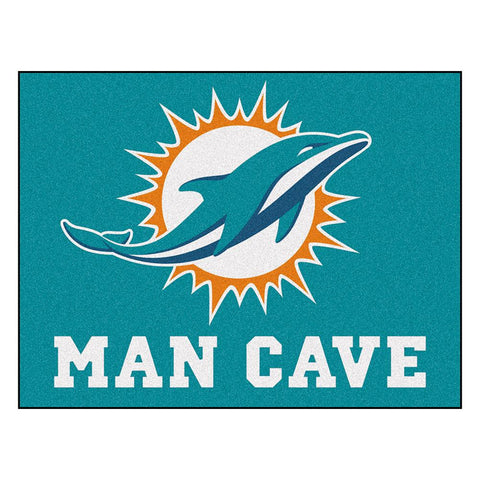 Miami Dolphins NFL Man Cave All-Star Floor Mat (34in x 45in)