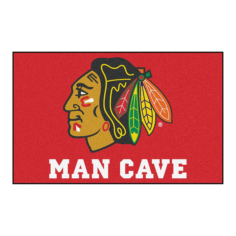 Chicago Blackhawks NHL Man Cave Ulti-Mat Floor Mat (60in x 96in)