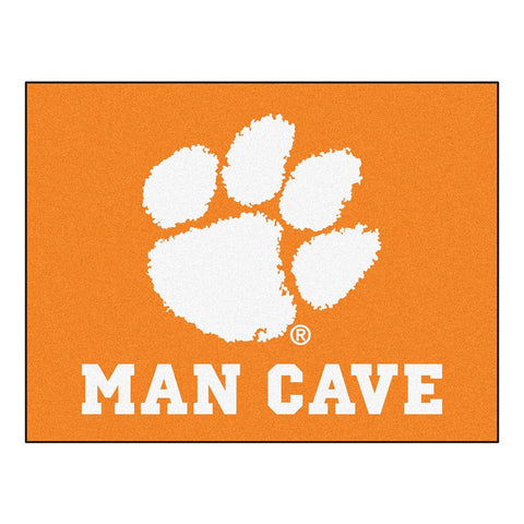 Clemson Tigers Ncaa Man Cave "all-star" Floor Mat (34in X 45in)