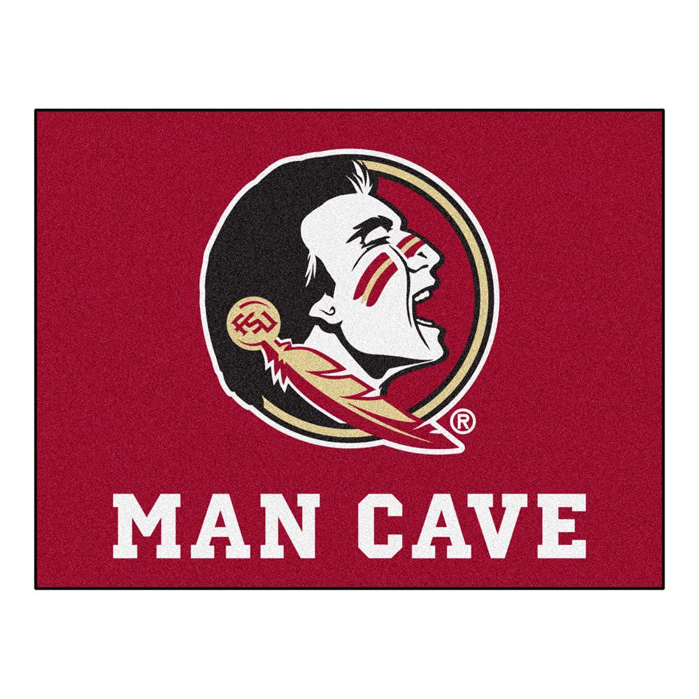 Florida State Seminoles Ncaa Man Cave "all-star" Floor Mat (34in X 45in)