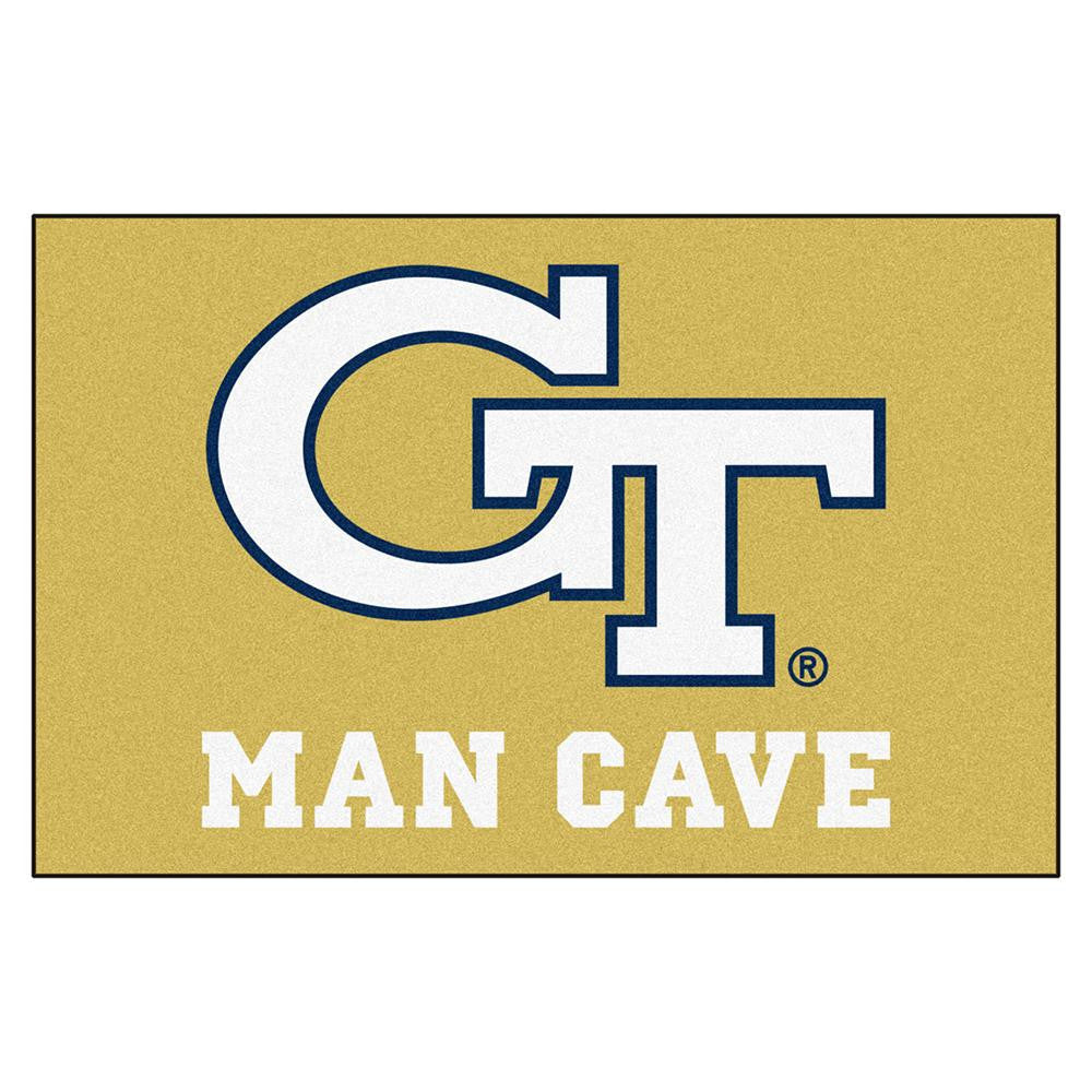 Georgia Tech Yellowjackets Ncaa Man Cave "starter" Floor Mat (20in X 30in)